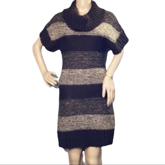 Say What Striped Turtleneck Sweater Dress M - Picture 1 of 10